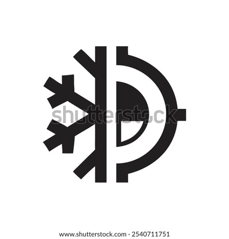 Climate Control Icon on white background