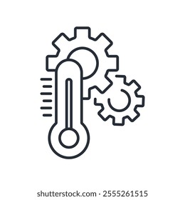 Climate control icon. vector.Editable stroke.linear style sign for use web design,logo.Symbol illustration.