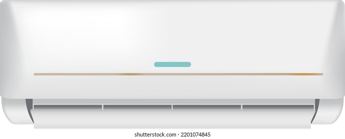 Control del clima, electrodomésticos aislados para el hogar u oficina. Sistema de aire acondicionado. AC con climatización para casa. Tecnología para una vida cómoda, comodidades. Vector de estilo plano