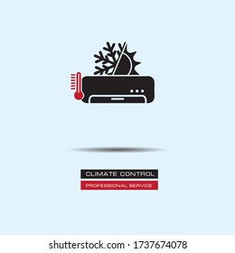 Afiche de control climático para el servicio profesional. Ilustración del vector