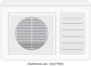 Climate control system. Air conditioner. Split system. External block. Vector.