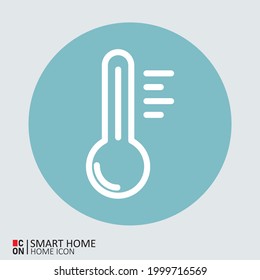 Climate control. Vector image of smart home interface icon.