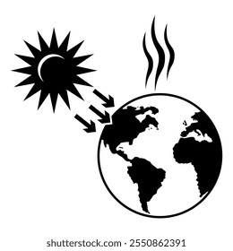 Klimakrise Erdtemperatur Symbol Vektorgrafik