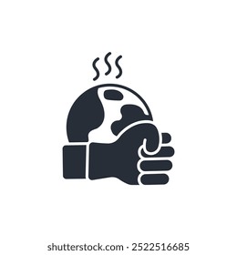 Climate Crisis icon. vector.Editable stroke.linear style sign for use web design,logo.Symbol illustration.