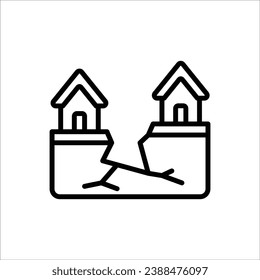 Ilustración del vector de contorno del terremoto climático