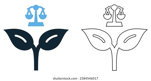 Climate environment law icon vector, legal, environmental, and sustainability themes