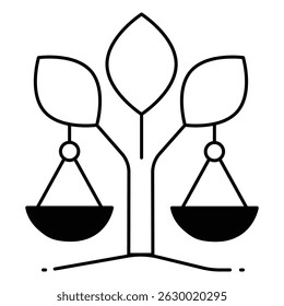Climate Environmental Law vector Icon design Symbolizing Legal Protection 