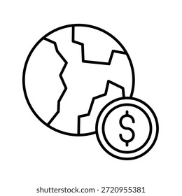 Ilustração do vetor de ícone do Climate Finance