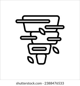 Ilustración del vector de contorno del huracán climático