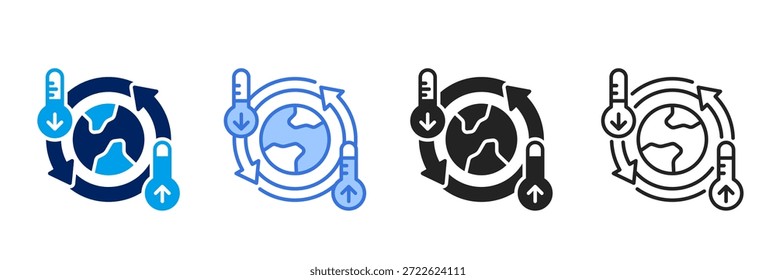 Climate Icon Set Different Style Collection.