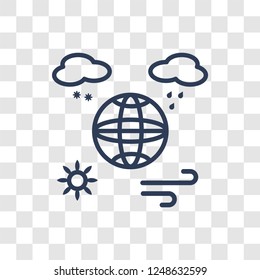 Climate icon. Trendy linear Climate logo concept on transparent background from Weather collection