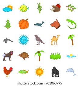 Climate icons set. Cartoon set of 25 climate vector icons for web isolated on white background