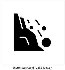 Climate Landslide Filled Icon Vector Illustration