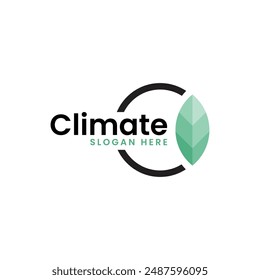 El logo de Climate con el círculo representa el globo y la tierra y la hoja para significar sostenible