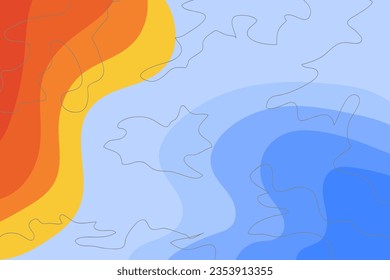 Climate map of the earth. Global warming.