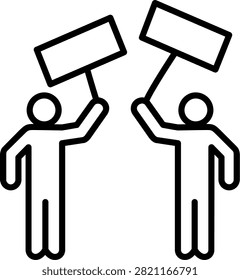 Climate March Line Icon Vector Design
