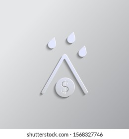 climate, meteorology paper style, icon. Paper style vector icon