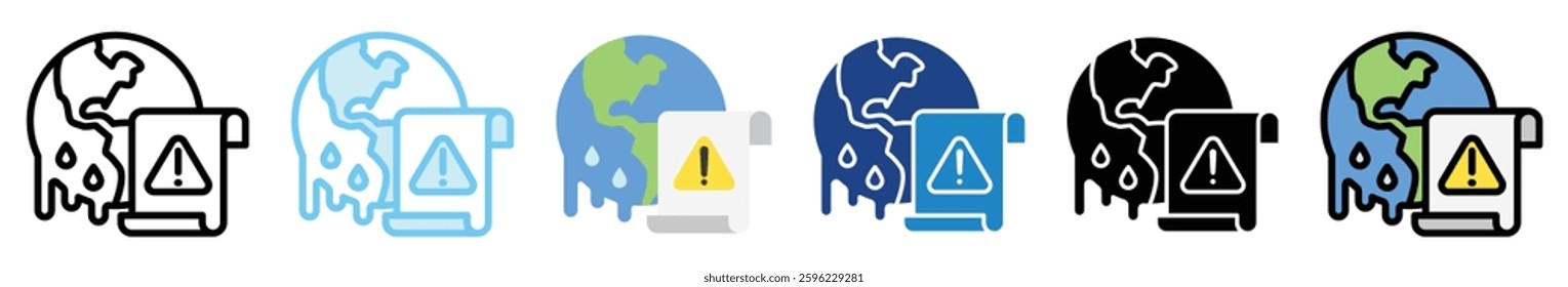 Climate Mitigation multi style, mini illustration icon set. outline, flat, glyph, line color, UI, UX, app and web, digital or print. related to ecology and environment.