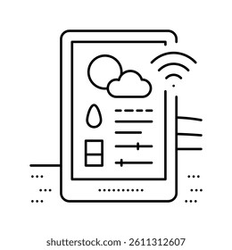 climate monitoring agriculture line icon vector. climate monitoring agriculture sign. isolated contour symbol black illustration