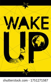 Climate protest poster WAKE UP