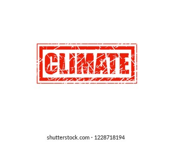 Climate red stamp