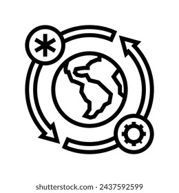 climate resilience energy policy line icon vector. climate resilience energy policy sign. isolated contour symbol black illustration