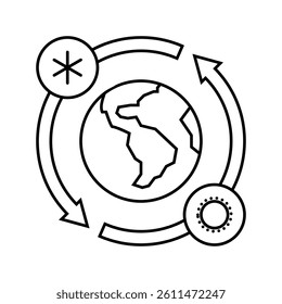 climate resilience energy policy line icon vector. climate resilience energy policy sign. isolated contour symbol black illustration