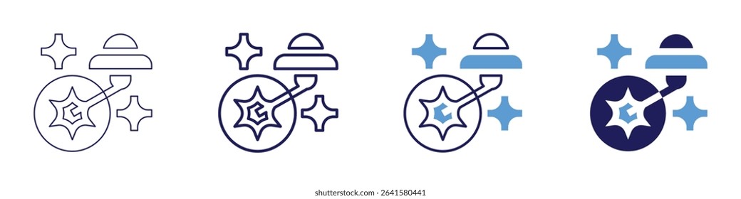 Climate resilience icon in 4 different styles. Thin Line, Line, Bold Line, Duotone. Duotone style. Editable stroke.