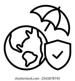 Climate Resilience Icon Element For Design