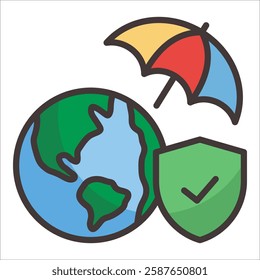 Climate Resilience Icon Element For Design