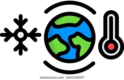 Climate Resilience Icon Lineal Color Vector Illustration