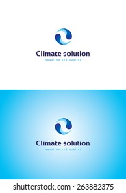 Climate solution logo teamplate.