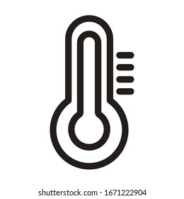 termómetro climático, diseño de ilustración vectorial de icono de línea