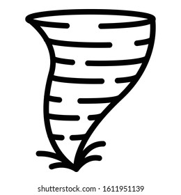Climate tornado icon. Outline climate tornado vector icon for web design isolated on white background