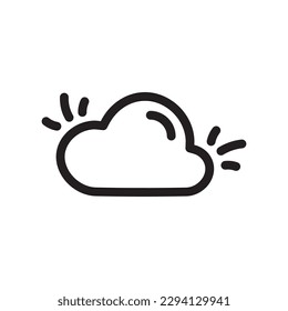 Climate vector icon. Cloud flat sign design. Meteorology weather icon. Cloud symbol pictogram. UX UI icon