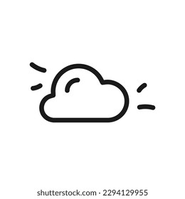 Climate vector icon. Cloud flat sign design. Meteorology weather icon. Cloud symbol pictogram. UX UI icon