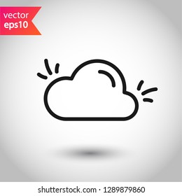 Climate vector icon. Cloud vector icon. Meteorology weather icon. EPS 10 flat symbol