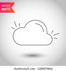 Climate vector icon. Cloud vector icon. Meteorology weather icon. EPS 10 flat symbol