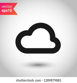 Climate vector icon. Cloud vector icon. Meteorology weather icon. EPS 10 flat symbol