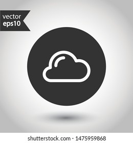 Climate vector icon. Cloud vector icon. Meteorology weather icon. EPS 10 flat symbol. Round icon design