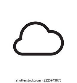 Icono del vector climático. Icono de nube. Diseño de señales planas meteorológicas en nube de meteorología. pictograma del símbolo EPS 10