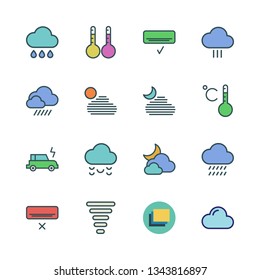 climate vector icon set