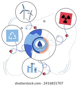 Climate vector illustration. Natures symphony relies on maintaining harmonious ambience healthy and natural climate Our commitment to sustainability is reflected in conscientious efforts