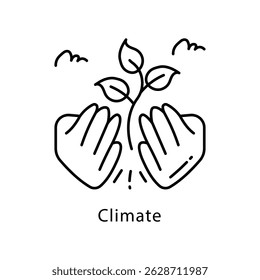 Ícone De Estilo De Contorno Do Vetor Climático. Arquivo Eps 10