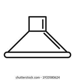 Icono de ventilación climática. Icono de vector de ventilación climática de contorno para diseño web aislado en fondo blanco