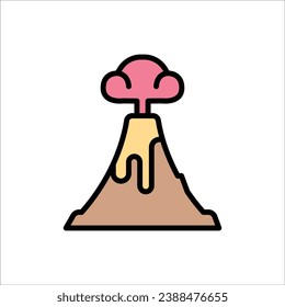 Climate Volcano Icon Vector Illustration