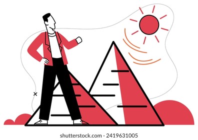 Ilustración vectorial del calentamiento climático. La naturaleza de la danza se ve perturbada a medida que el calentamiento climático y la contaminación conspiran contra nuestro equilibrio ecológico El calentamiento global enciende metafóricamente el fuego, lo que amenaza