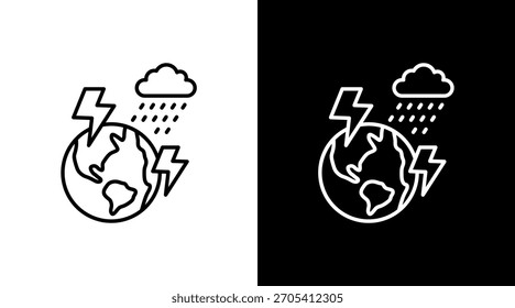 Climate White Icon Set Design