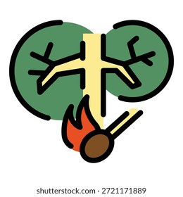 Icono de incendios forestales climáticos. Icono de Vector de incendios forestales climáticos para Diseño web aislado sobre fondo blanco