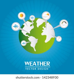 climates worldwide over blue background vector illustration